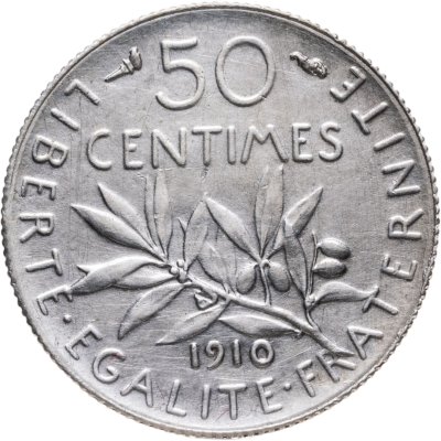 купить Франция 50 сантимов (centimes) 1910