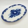 Купить Сервировочное блюдо овальной формы с флоральным декором, фарфор, роспись, Гжельский фарфоровый завод, Россия, 1991-2010 гг.