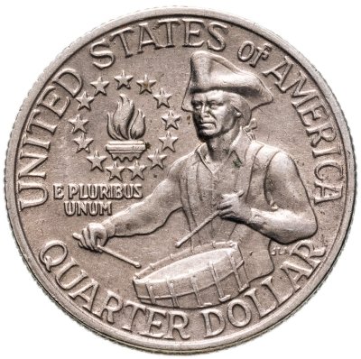 купить США 1/4 доллара (25 центов, квотер, quarter dollar) 1976 "200 лет независимости США (барабанщик)"