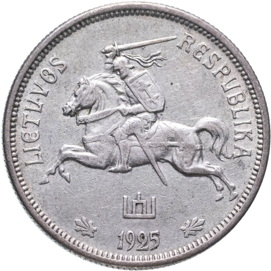 Монета Литва 5 литов (litai) 1925 стоимостью 2300 руб.