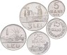 Купить Румыния набор из 5 монет (5, 15 и 25 банов, 1 и 3 лея) 1966