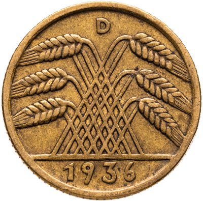 купить Германия 10 рейхспфеннигов (reichspfennig) 1936, "D"
