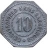 Купить Германия (нотгельды) 10 пфеннигов 1917 "Район Гарделеген"