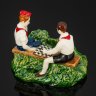 Купить Статуэтка "Турнир по шашкам", автор росписи Р.И. Холомкина, Конаковский фаянсовый завод, фаянс, роспись, Российская Федерация, 2023 г.