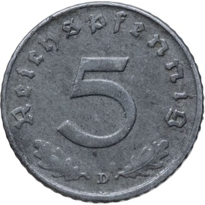 купить Германия (Третий рейх) 5 рейхспфеннигов (reichspfennig) 1944 D