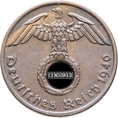 купить Германия, Третий Рейх 1 рейхспфенниг 1940 "А"