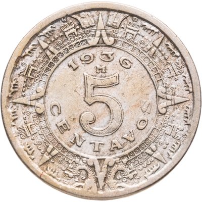 купить Мексика 5 сентаво (centavos) 1936