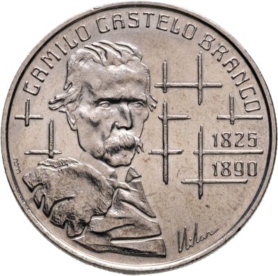 купить Португалия 100 эскудо (escudos) 1990 100 лет со дня смерти Камилу Каштелу Бранку