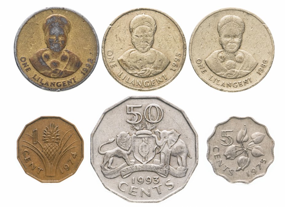 купить Свазиленд набор из 6 монет 1974-1995
