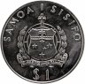 Купить Самоа 1 тала (tala) 1992 "40 лет правлению Королевы Елизаветы II"
