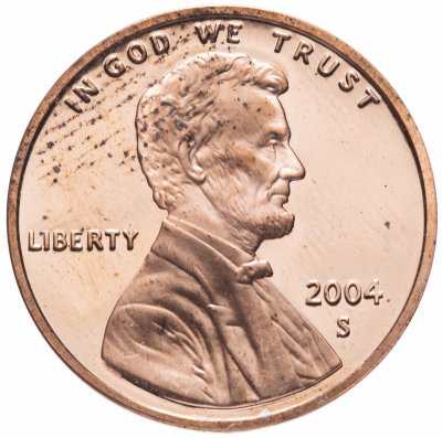 купить США 1 цент (cent) 2004 S Мемориал Линкольна (Lincoln Memorial Cent) знак монетного двора "S"