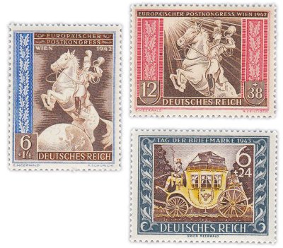 купить Германия, Третий Рейх набор из 3 марок 1942-1943