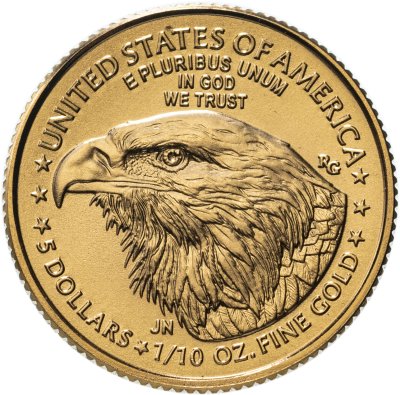 купить США 5 долларов (dollars) 2023 American Gold Eagle (орёл нового типа)