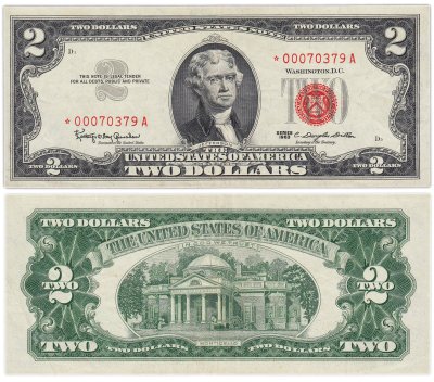 купить США 2 доллара 1963