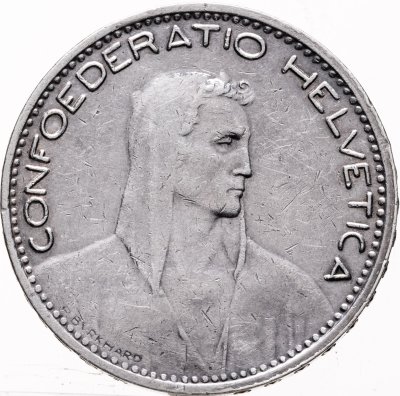 купить Швейцария 5 франков (francs) 1923
