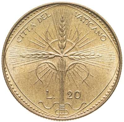 купить Ватикан 20 лир (lire) 1968
