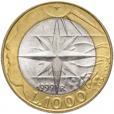 купить Сан-Марино 1000 лир 1999 "Роза ветров"