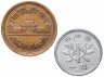Купить Япония набор из 2-х монет 1 и 10 йен 1951-2019, случайная дата
