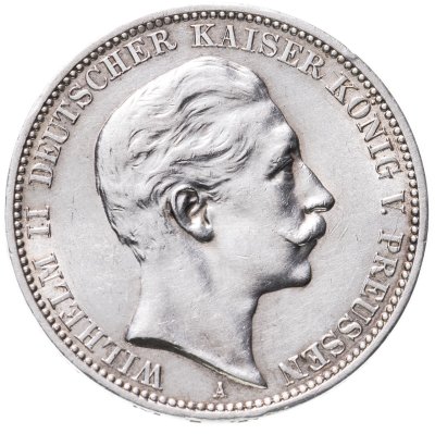 купить Германская Империя Пруссия 3 марки (mark) Вильгельм II 1912 A