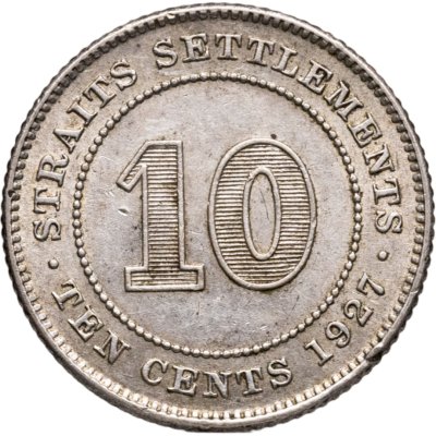 купить Стрейтс Сетлментс 10 центов (cents) 1927