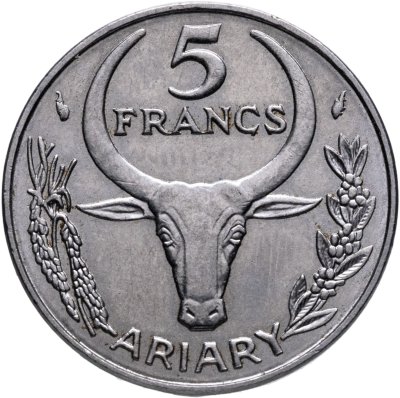 купить Мадагаскар 5 франков (francs) 1980