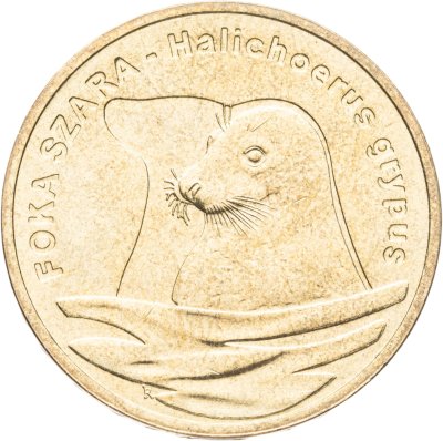 купить Польша 2 злотых (zlote) 2007 "Всемирная природа - Длинномордый тюлень"