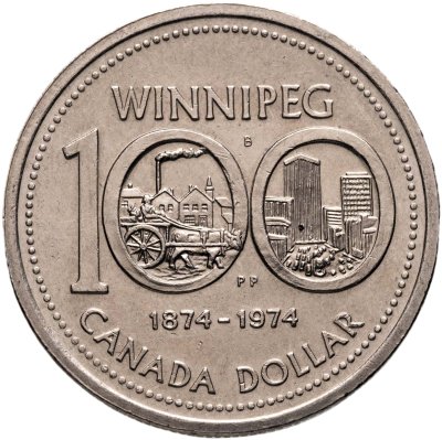 купить Канада 1 dollar (доллар) 1974 "100 лет Виннипегу"