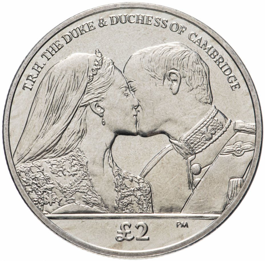купить Южная Георгия и Южные Сандвичевы острова 2 фунта 2012 Свадьба Принца Уильяма и Кейт Миддлтон