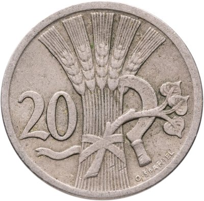 купить Чехословакия 20 геллеров (haleru) 1924