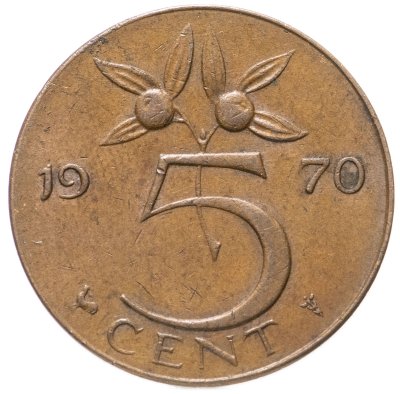 купить Нидерланды 5 центов (cent) 1970