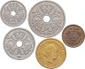 Купить Дания, набор из 5 монет 1989-1994 (25 эре, 1, 2, 5, 10 крон)