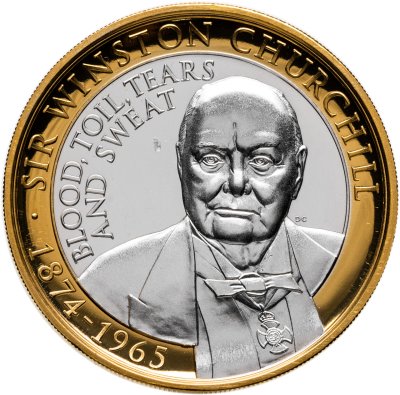 купить Гибралтар 2 фунта (pounds) 2015 "50-я годовщина со дня смерти Уинстона Черчилля / Кровь, тяжёлый труд, слёзы и пот"