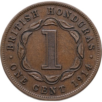 купить Британский Гондурас 1 цент (cent) 1914