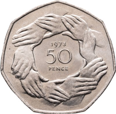 купить Великобритания 50 пенсов (pence) 1973 "Вступление в Европейское Экономическое Сообщество"
