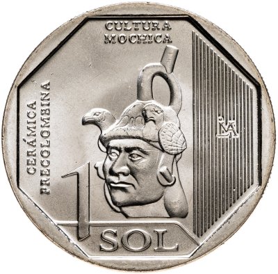 купить Перу 1 соль 2024 "Керамика доколумбового периода - Культура мочика"