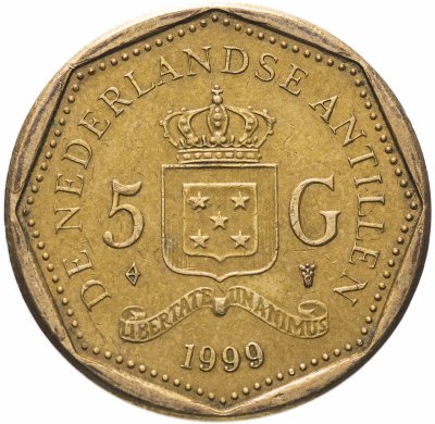 купить Нидерландские Антильские острова 5 гульденов (gulden) 1999