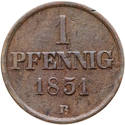 купить Ганновер 1 пфенниг 1851