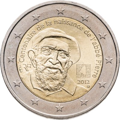 купить Франция 2 евро (euro) 2012 "100 лет со дня рождения аббата Пьера"