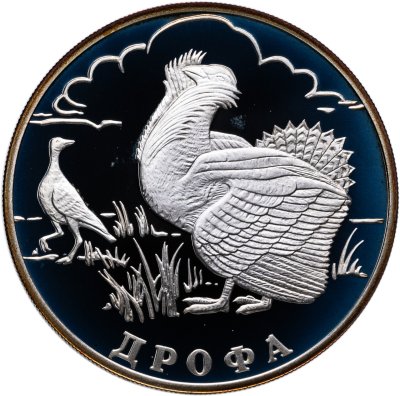купить 1 рубль 2004 СПМД "Красная книга - дрофа"