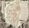 Купить Гравюра "Карта Корсики (Dept. de la Corse)" в раме, автор Виктор Левассер (Victor Levasseur), бумага, печать, дерево стекло, Франция, 1840-1860 гг.