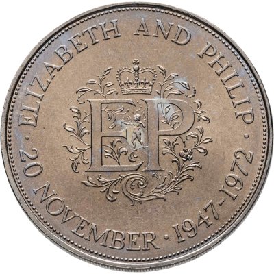 купить Великобритания 25 пенсов (pence) 1972 "Королевская серебряная свадьба"