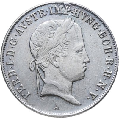 купить Австрия 20 крейцеров (kreuzer) 1843 A знак монетного двора "A" - Вена