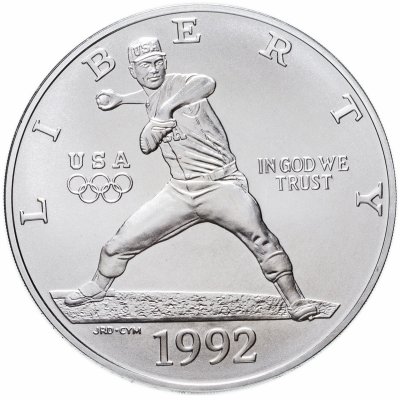 купить США 1 доллар (dollar) 1992 XXV летние Олимпийские Игры, Барселона 1992 знак монетного двора "D" - Денвер