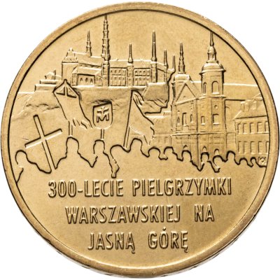 купить Польша 2 злотых 2011 "300 лет Варшавского Паломничества к Ясной Горе"