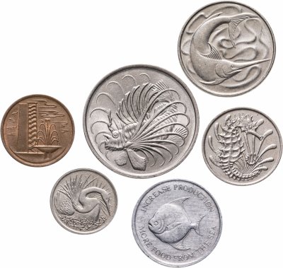 купить Сингапур, набор монет 1967-1982 (6 монет)