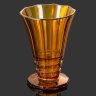Купить Ваза янтарного цвета в стиле Art Deco, стекло, пресс, Бельгия, 1930-1940 гг.