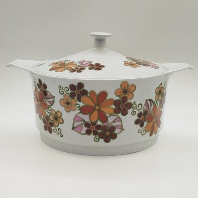 купить Супница с цветочным декором, фарфор, деколь, Colditz (Кольдиц), ГДР, 1960-1990 гг.