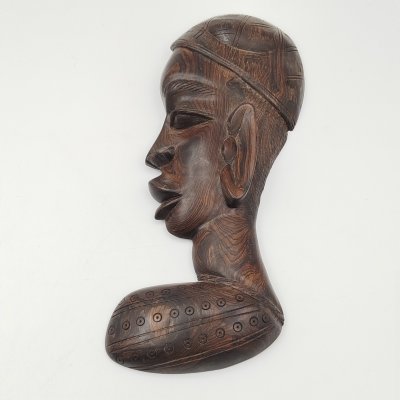 купить Барельеф настенный в виде африканской женщины, выполненный из эбенового дерева, дерево, Африка, 1990-2000 гг.