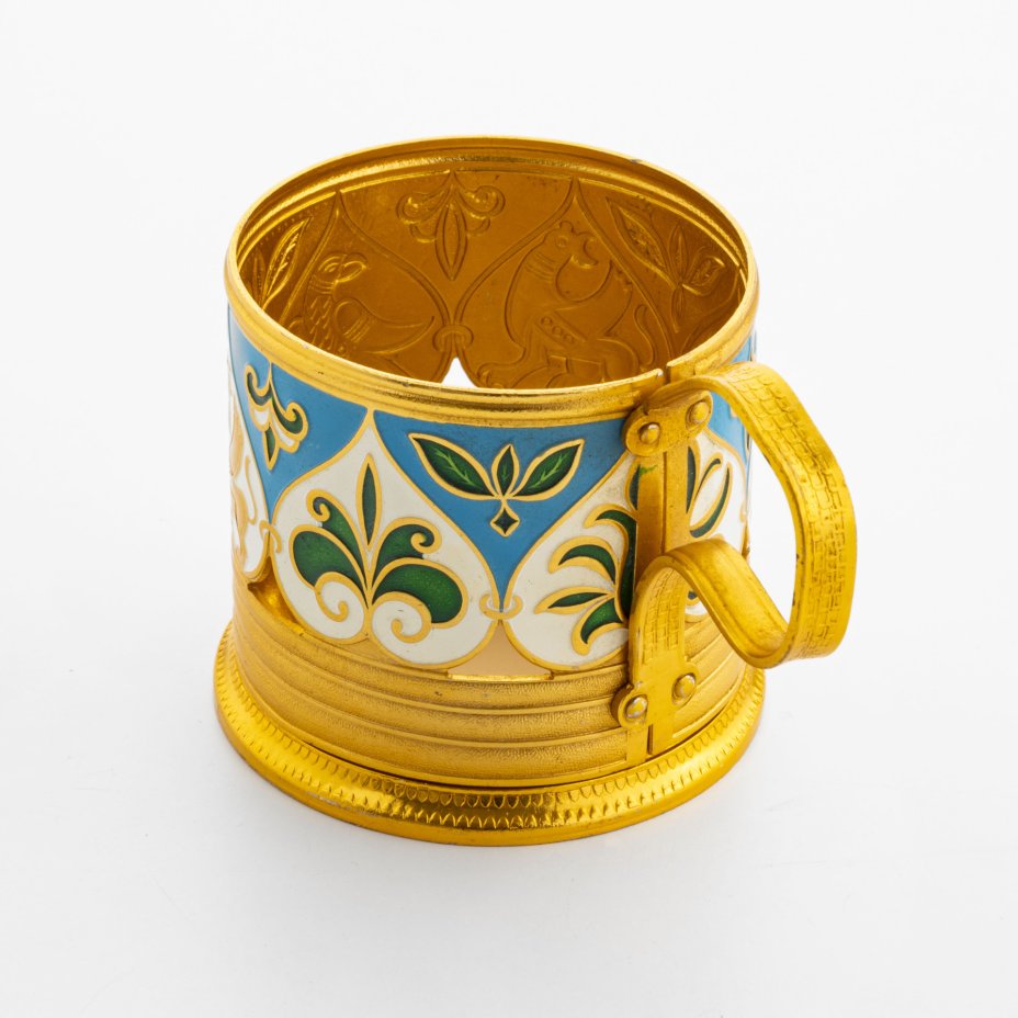Подстаканник, алюминий, эмаль, СССР, 1960-1990 гг. стоимостью 1972 руб.
