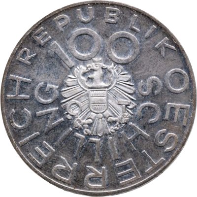 купить Австрия 100 шиллингов (shillings) 1976 "175 лет со дня рождения Иоганна Нестроя"